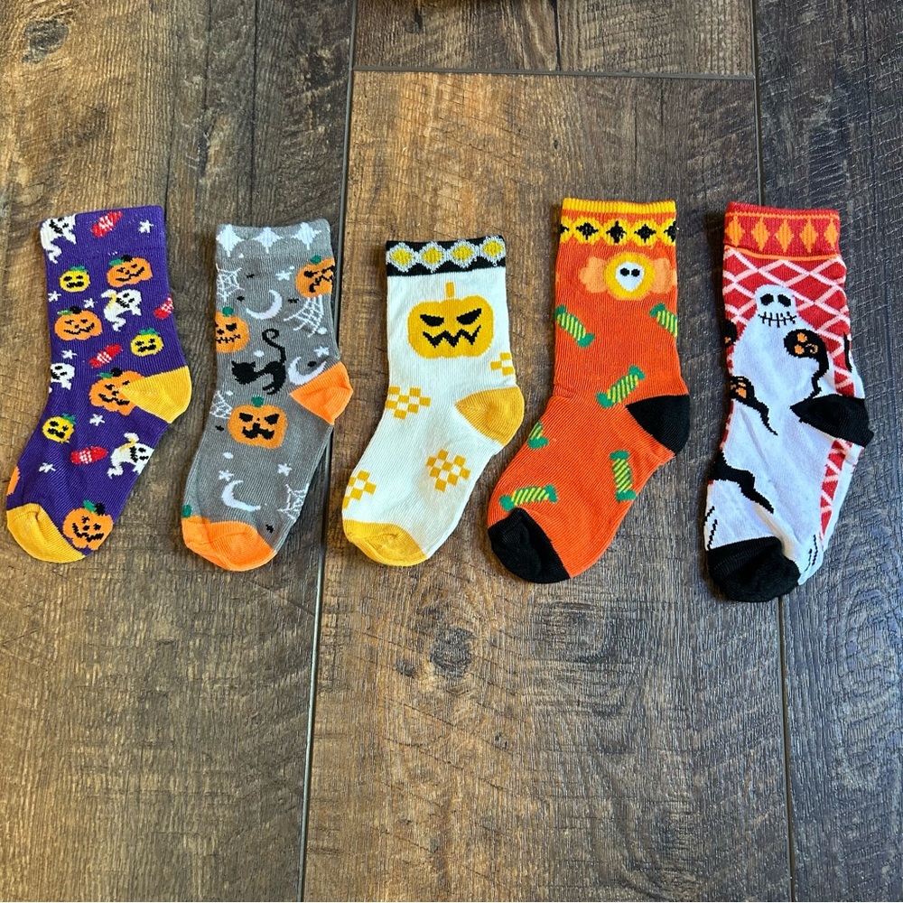 Halloween socks‎ Kids 1-6 yrs. NEW 5 pair